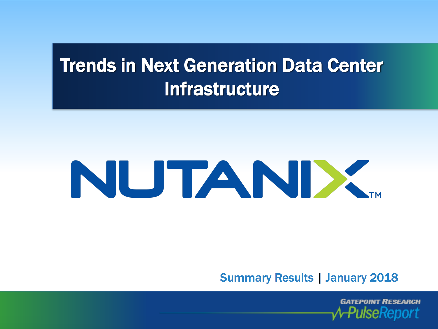 Trends in Next Generation Data Center Infrastructure