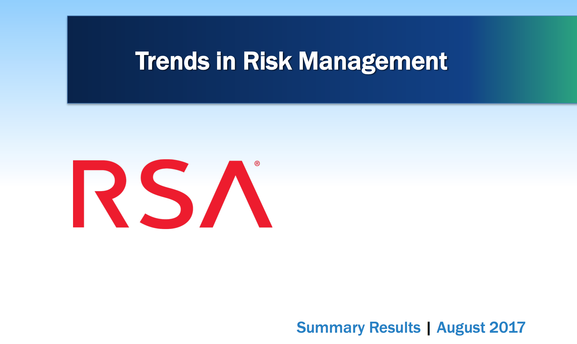 Trends in Risk Management